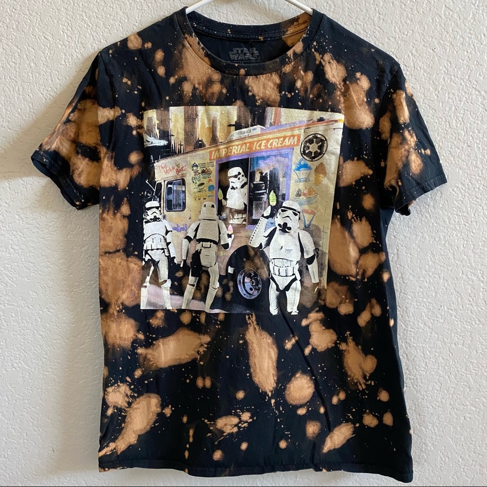 STAR WARS Storm Troopers and Ice Cream Bleached Tshirt